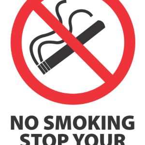 No smoking STOP your engine