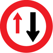 SINGLE LANE GIVE WAY