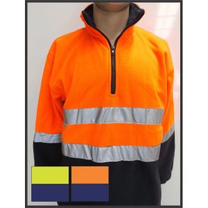 PITBOSS 1/2 ZIP HI VIZ FLEECE